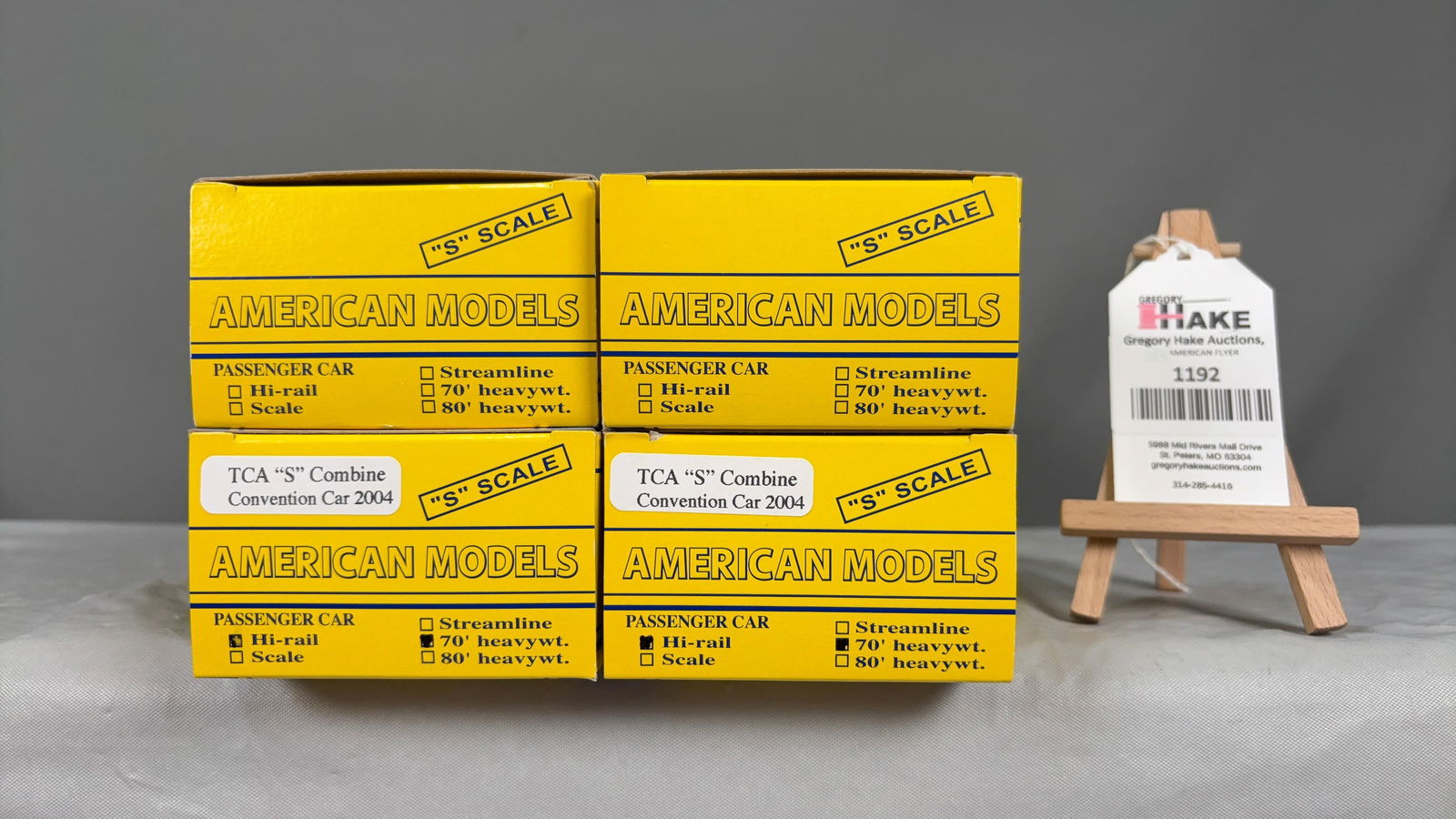 Group of 4 American Models S Scale TCA 2003 & 2004 Convention Cars: Group of 4 American Models S Scale TCA� Convention Cars w/obs. Includes 2 of the 2003 and 2 of the 2004 passenger cars. C10. See photos for details.Size17x8x5