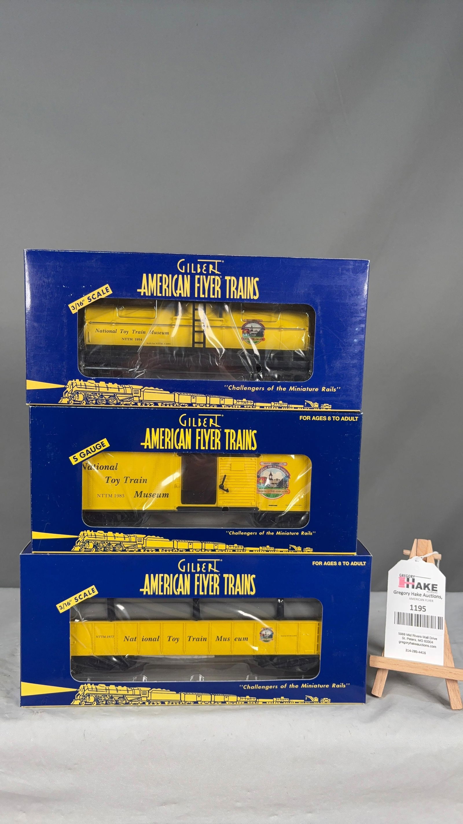 American Flyer LTI 48223 TCA Tank Car, 48234 Boxcar & 48230 Gondola w/ OB's - 2