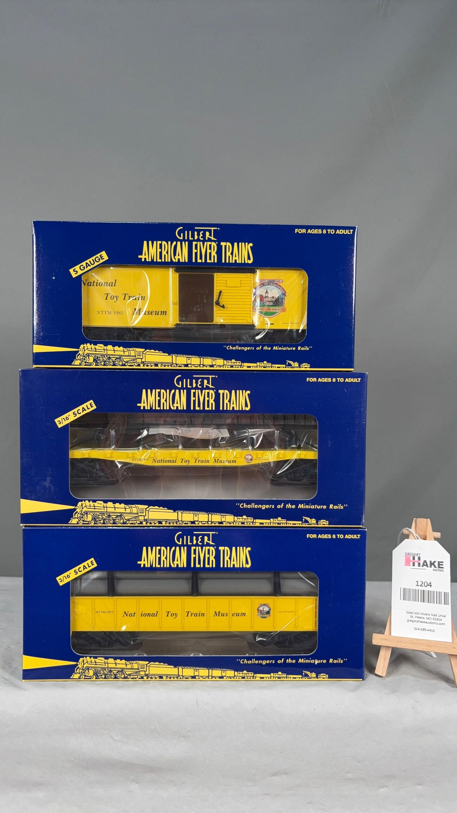 American Flyer LTI 48234 Boxcar, 48226 Flat Car & 48230 Gondola w/ OB's - 2