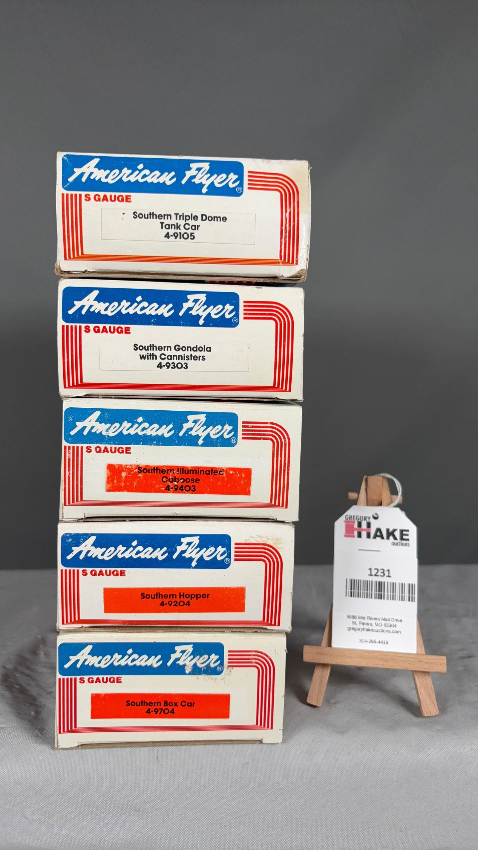 5 American Flyer MPC Southern Freight Cars w/ OB's (1 of 2)