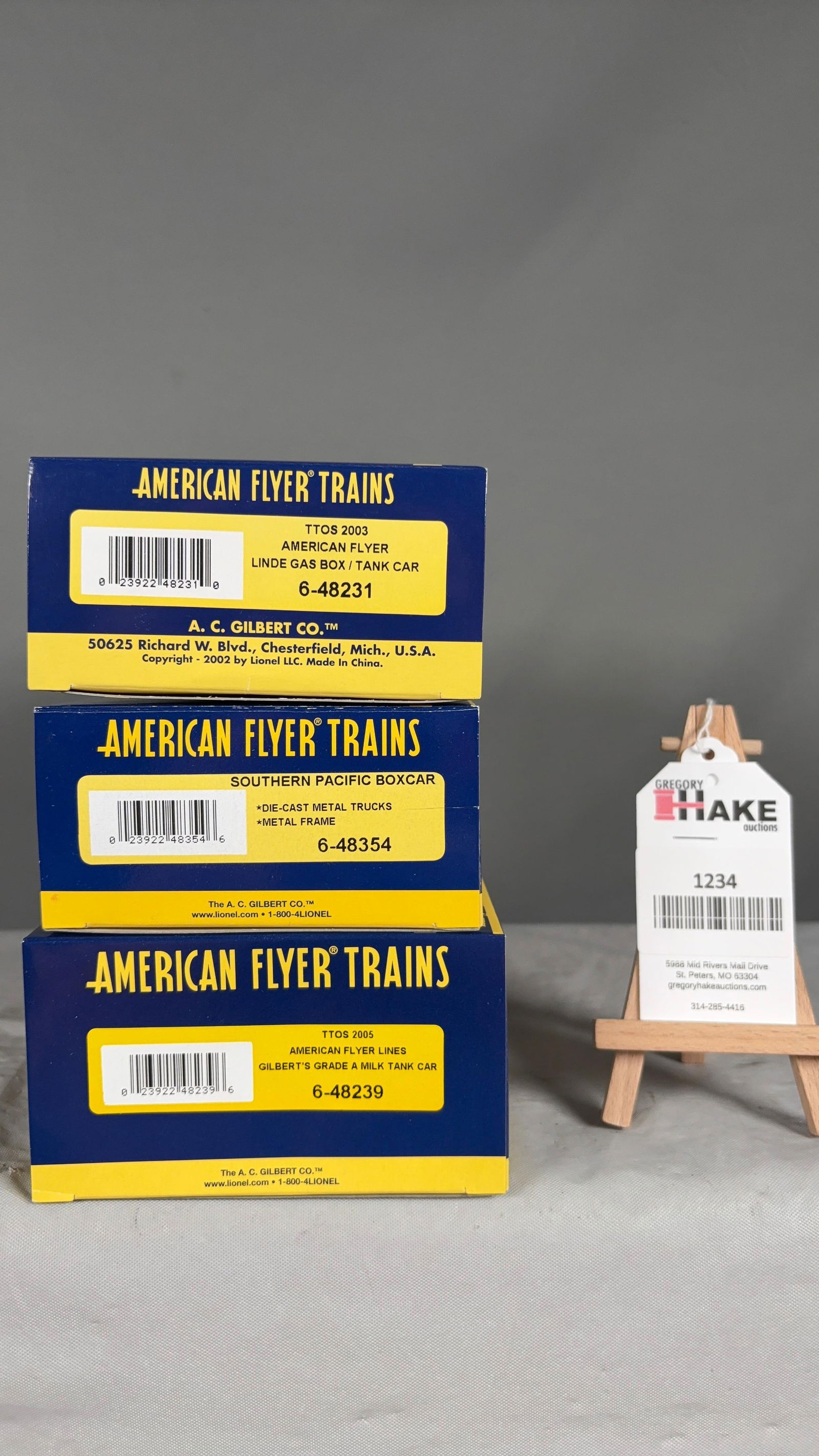 American Flyer LTI 48231 Box/Tank Car, 48354 SP Boxcar, Tank Car w/ OB's (1 of 2)