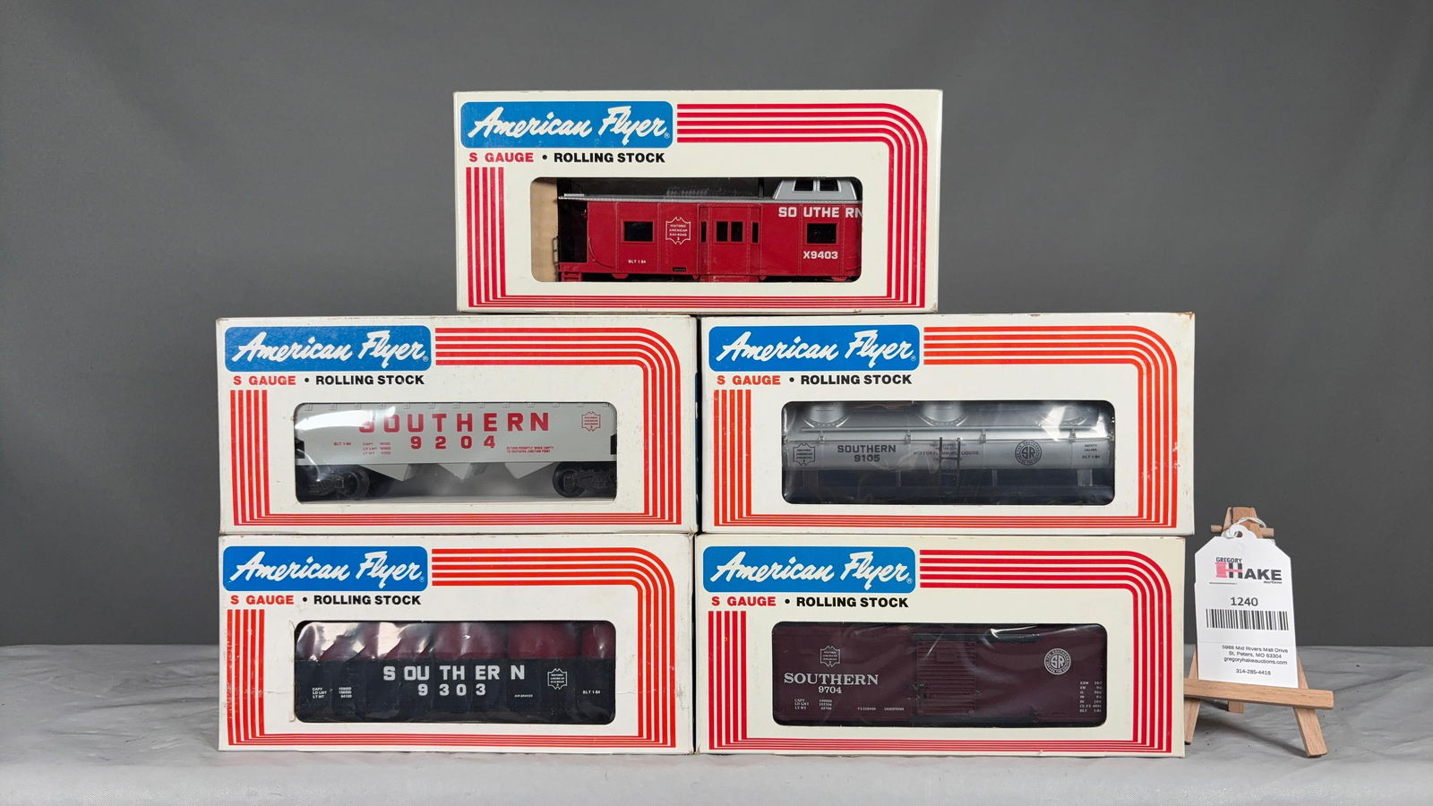 5 American Flyer MPC Southern Freight Cars w/ OB's - 2