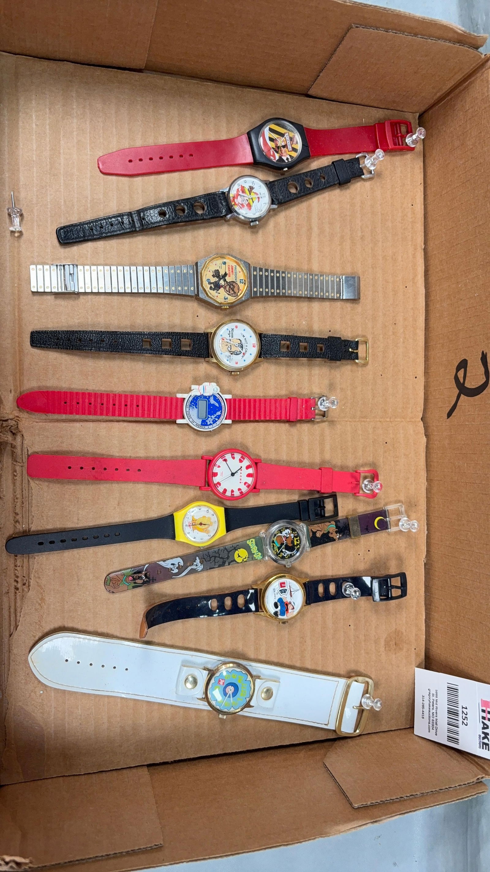 10 Character Watches: Jimmy Carter, Richard Nixon, Scooby, 7-Up & More: 10 Character Watches: Jimmy Carter, Richard Nixon, Scooby, 7-Up and more. See photos for detailsSize10x4x2