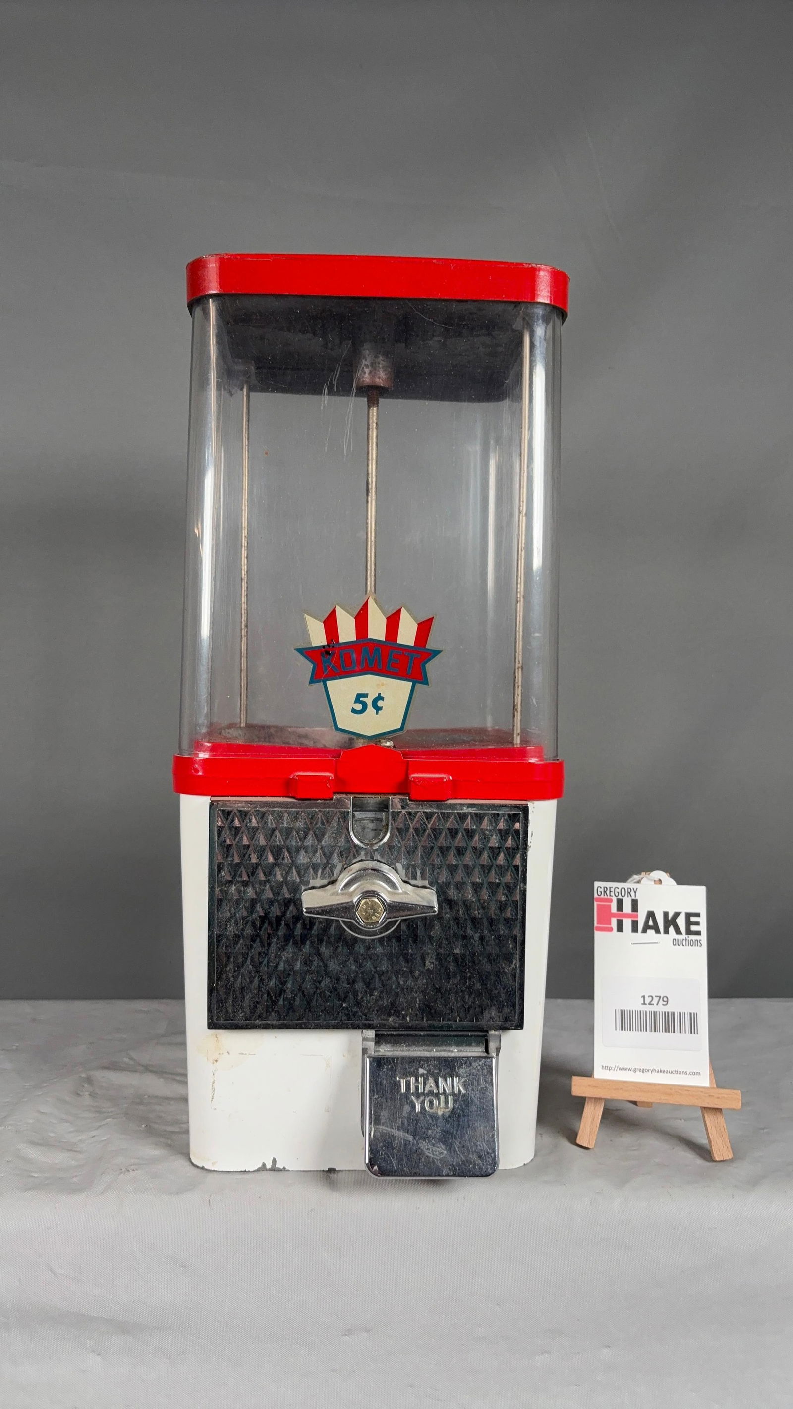 Vintage Komet 5 cent Candy/Nut Gumball Machine - 4