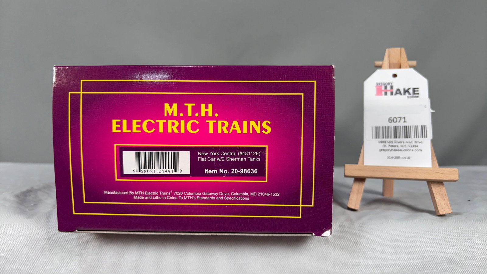 MTH New York Central (#481129) Flat Car w/ 2 Sherman Tanks 20-98636 w/OB: MTH New York Central (#481129) Flat Car w/ 2 Sherman Tanks 20-98636 w/OB, C10 ?