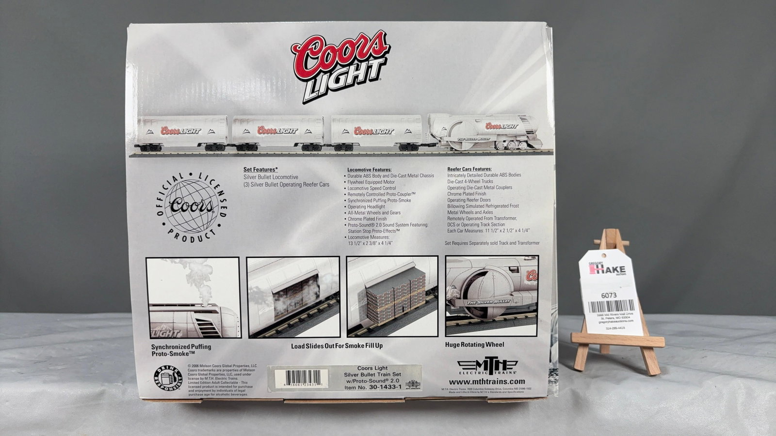 MTH Coors Light Silver Bullet Train Set w/Proto-Sound 2.0 30-1433-1w/OB (1 of 5)
