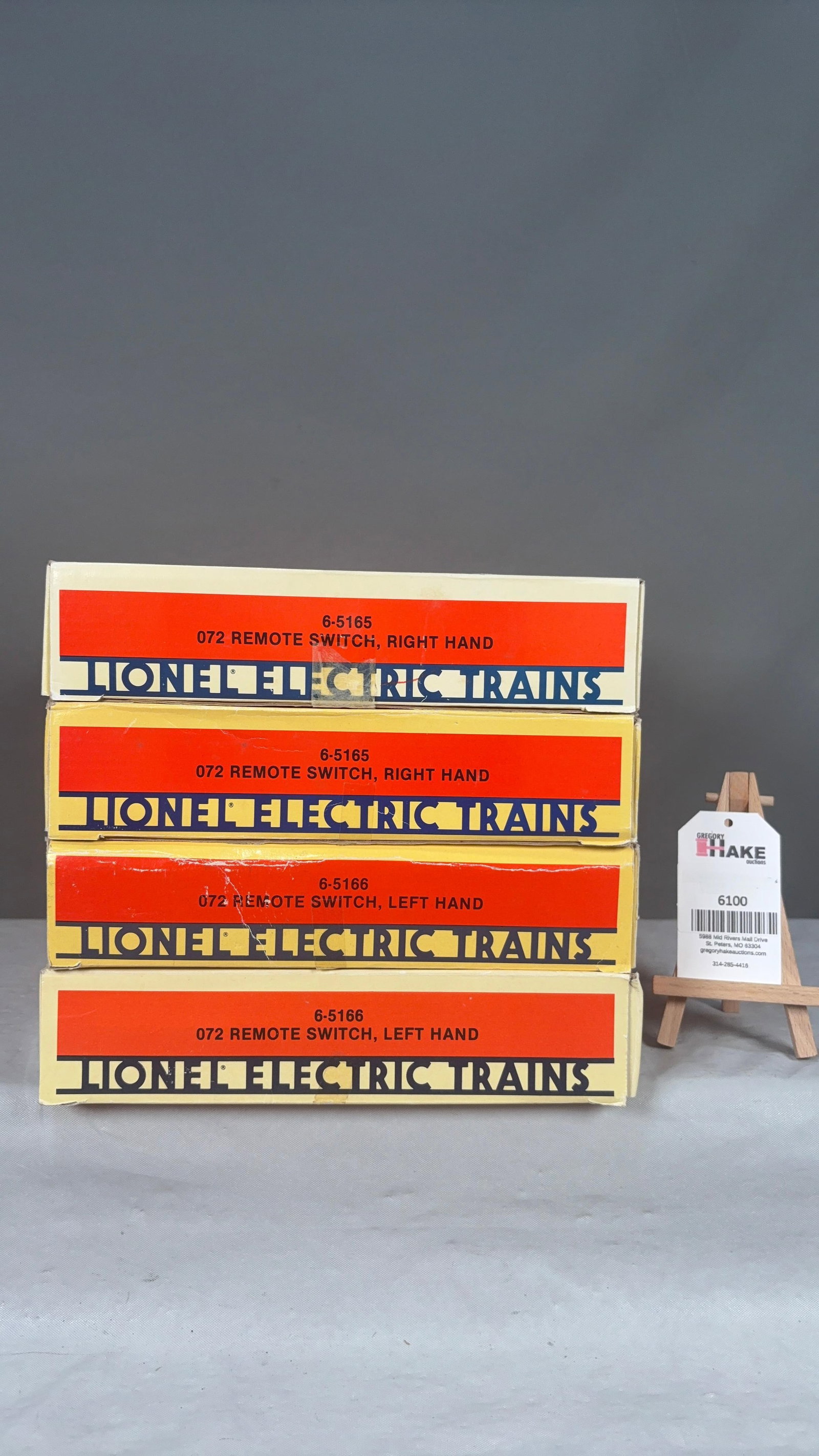 Lionel LTI Set of 4 Remote Control Switches: (2) Left Hand 5166, (2) Right Hand 5165 w/OB (1 of 2)