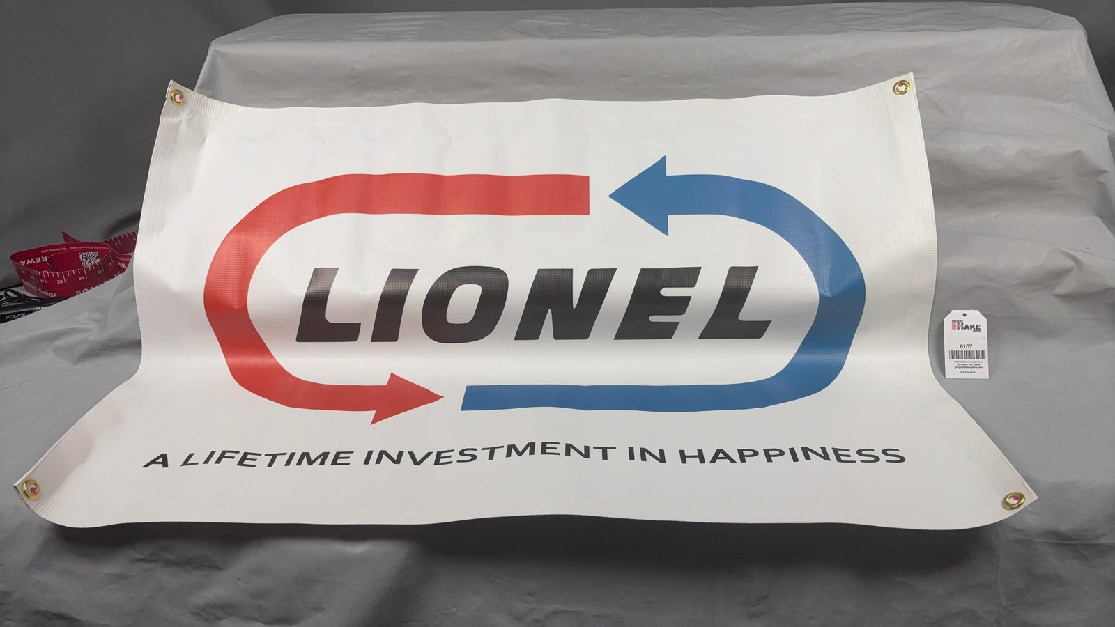 Reproduction of the Lionel Postwar 1966 Investment in Happiness Banner (1 of 1)