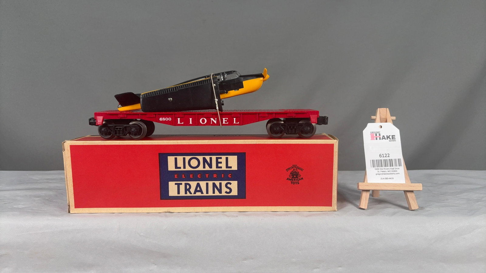 Lionel Postwar Flat Car with Airplane 6800 w/OB (1 of 6)