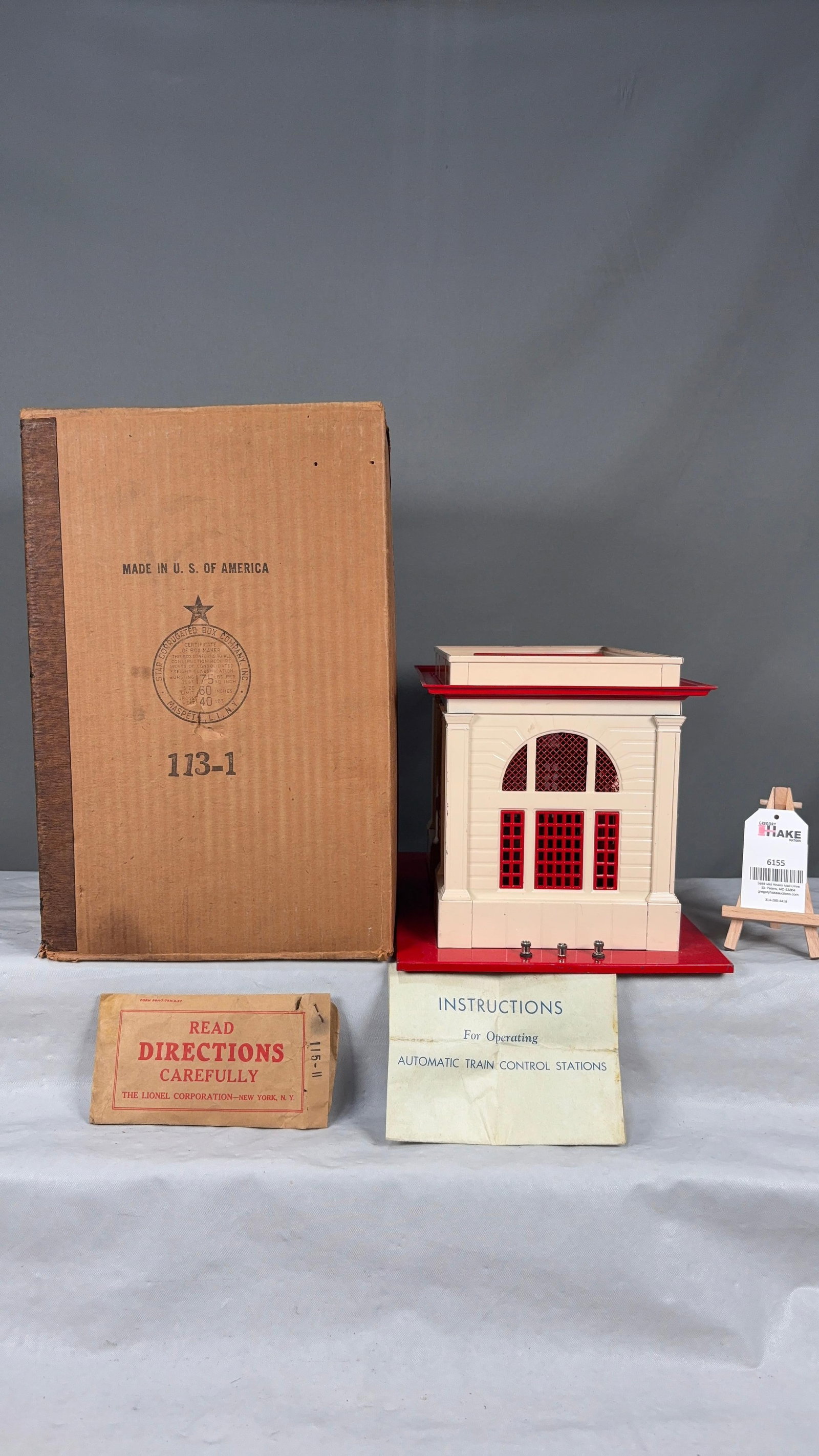 Lionel Prewar 115 Automatic Station w/OB (1 of 6)
