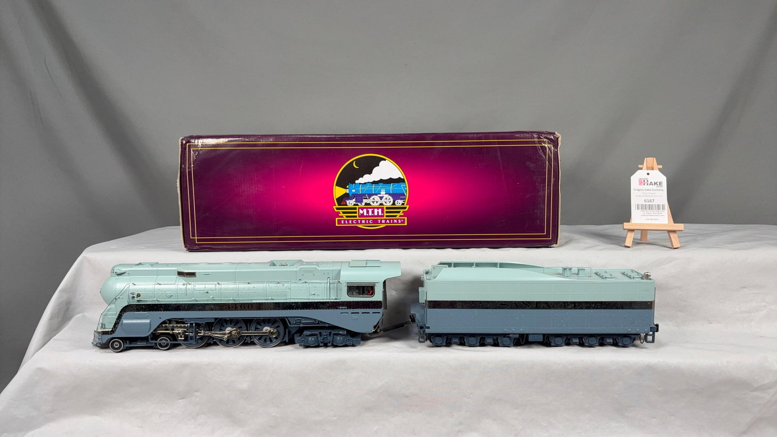 MTH Santa Fe 4-6-4 Blue Goose Hudson Steam Engine w/Proto-Sound 3.0 (Hi-Rail Wheels) 20-3435-1 w/OB (1 of 3)