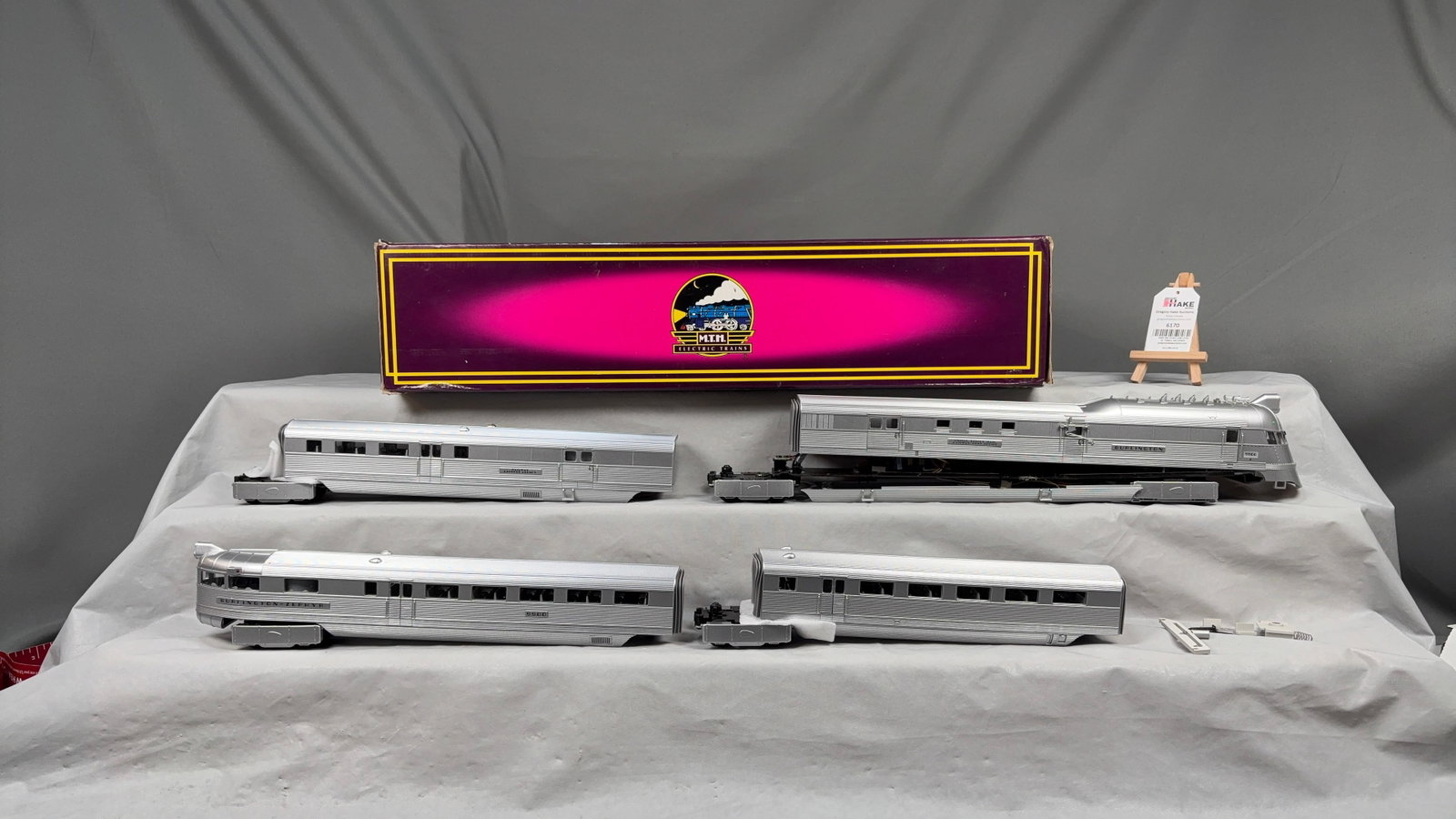MTH Burlington Pioneer Zephyr Diesel Passenger Set w/Proto-Sound 2.0 20-2250-1 w/OB (1 of 3)