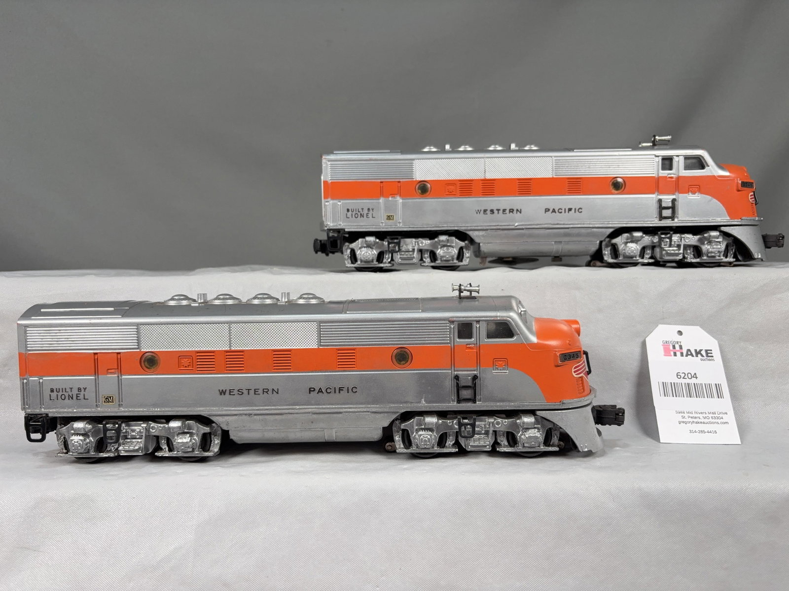Lionel Postwar 2345 Western Pacific AA Diesel F3 Locomotives (1 of 6)