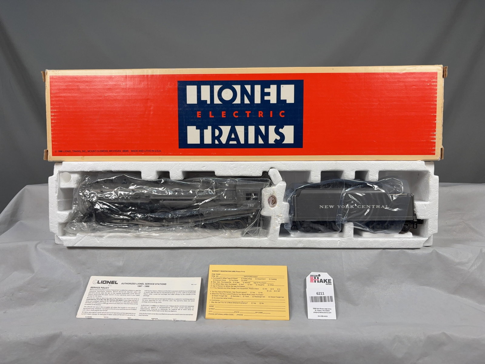 Lionel LTI 18002 NYC Hudson and Tender w/OB (1 of 3)