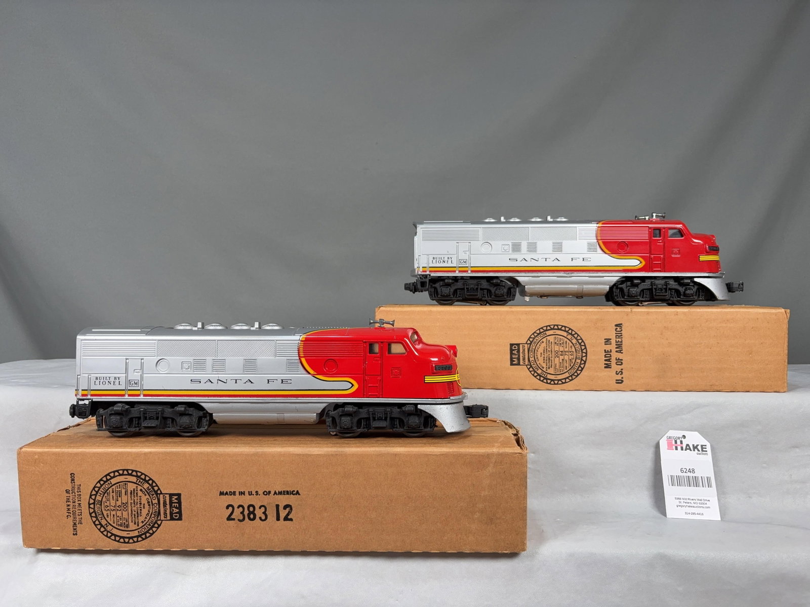 Lionel Postwar 2383 SF AA F3 Diesel Locomotives w/OB's (1 of 6)