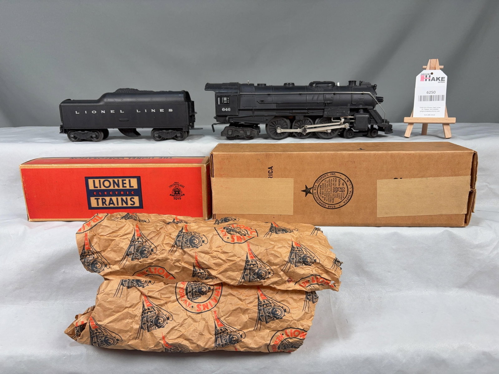 Lionel Postwar 646 Steam Locomotive and 2046 W Tender w/OB's (1 of 6)