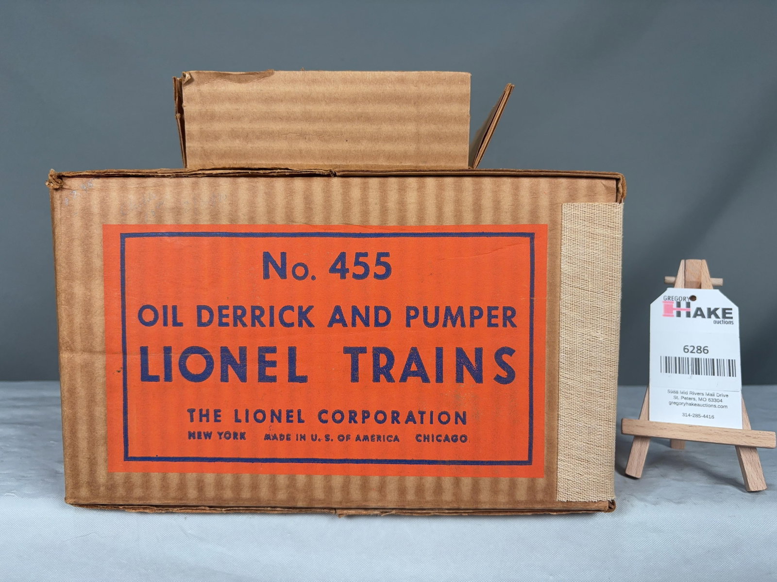 Lionel Postwar 455 Oil Derrick Empty Box Only (1 of 6)