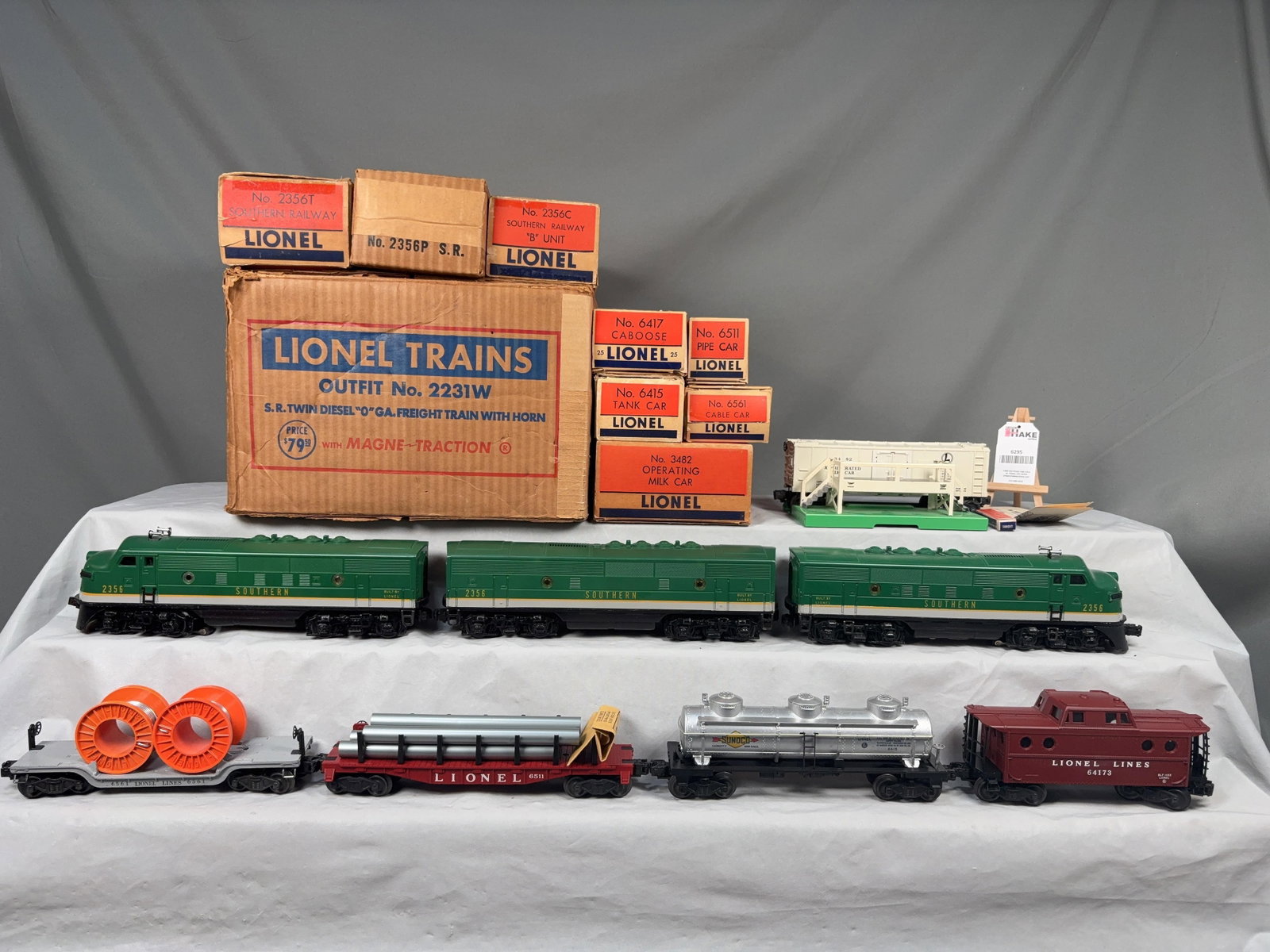 Lionel Postwar 2231W Southern F3 Freight Set w/ OB and Set Box (1 of 9)
