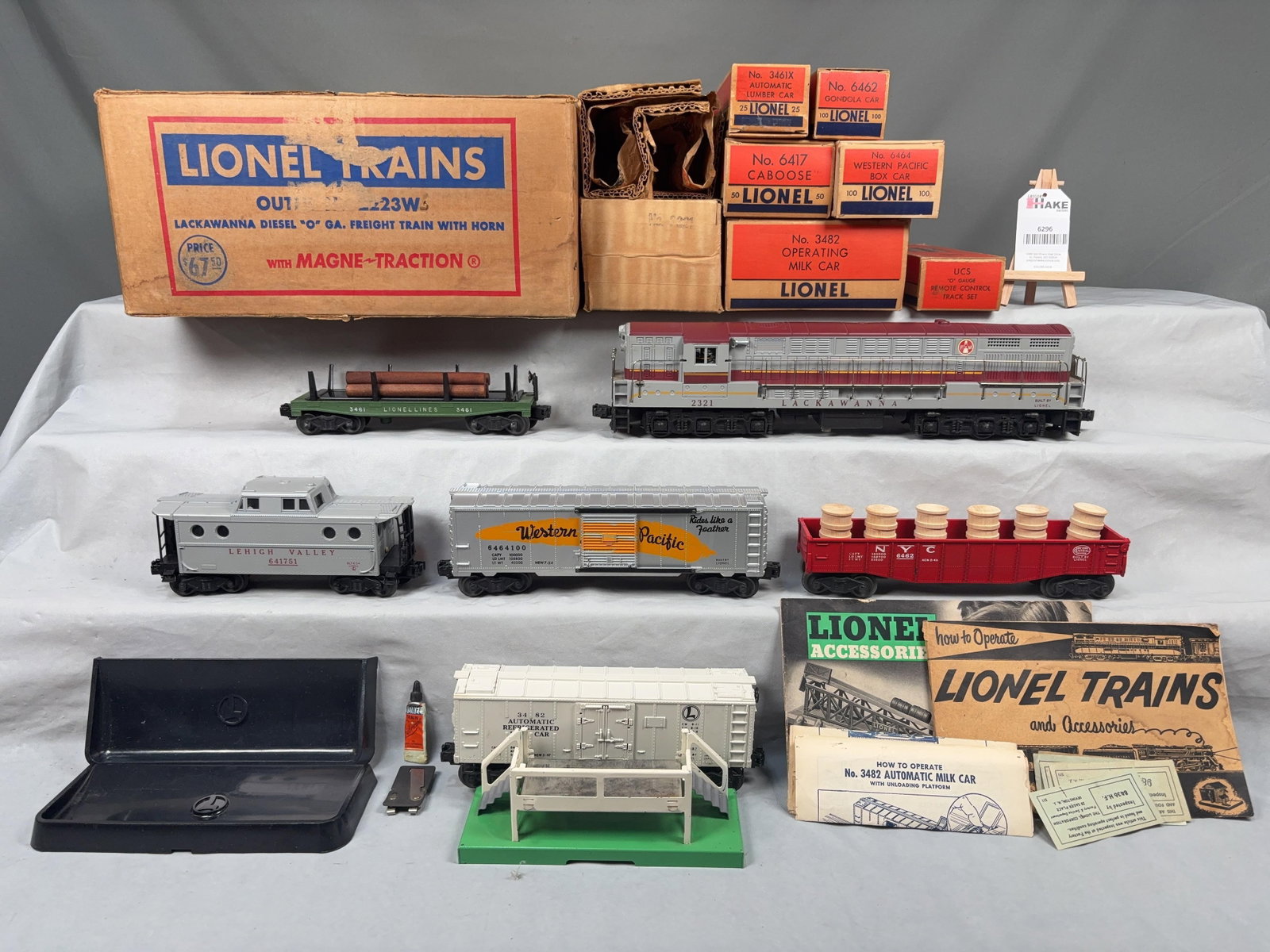 Lionel Postwar 2223W Lackawanna FM Freight Set w/ OB and Set Box (1 of 9)