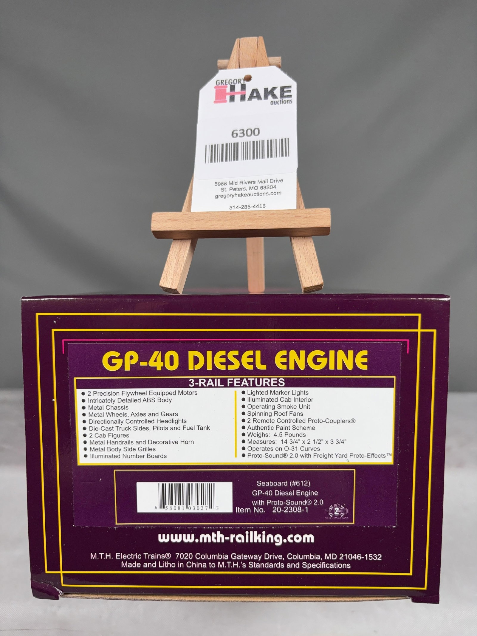 MTH Seaboard (#612) GP-40 Diesel Engine w/ Proto-Sound 2.0 20-2308-1 (1 of 4)