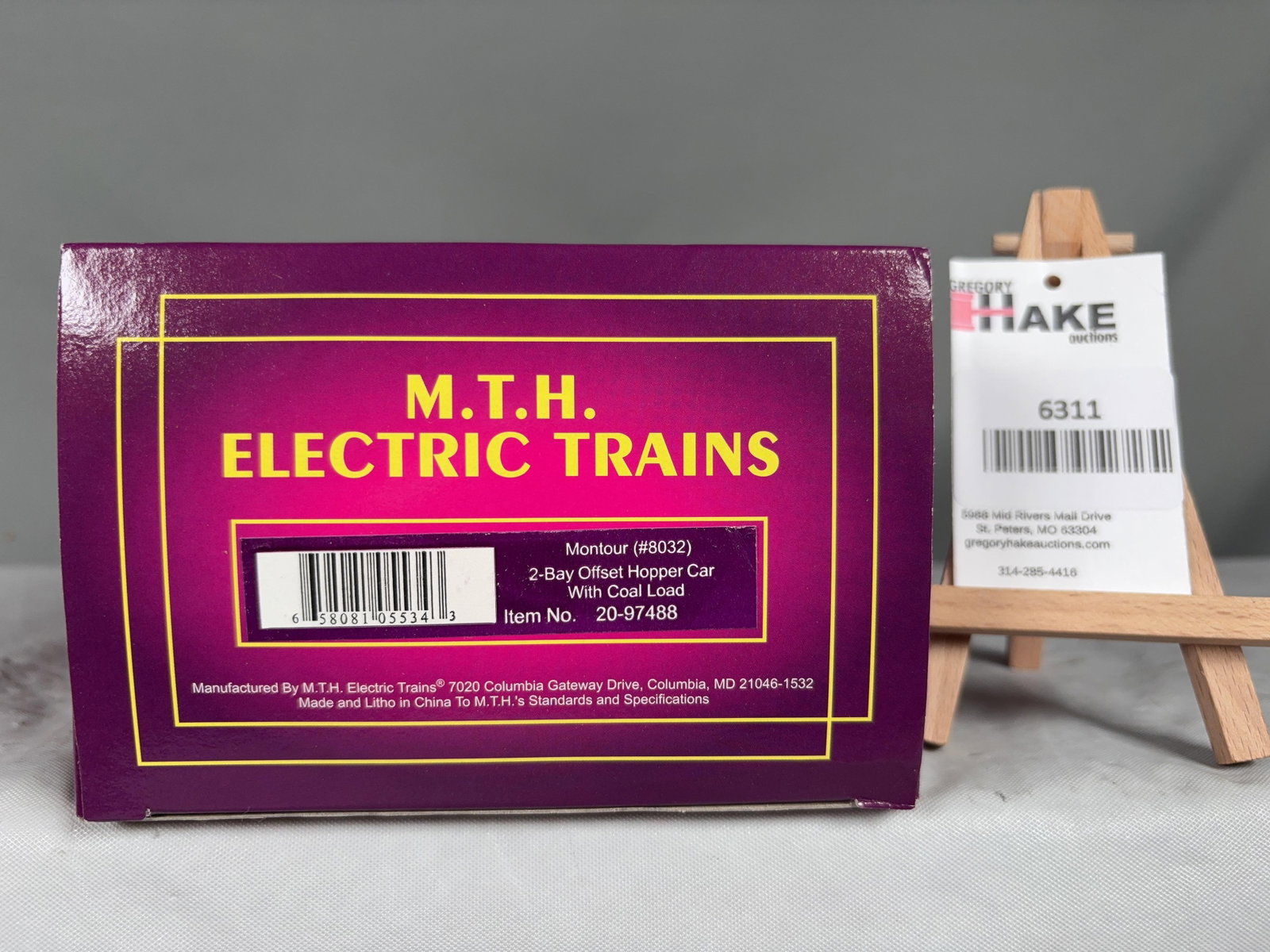 MTH Montour (#8032) 2-Bay Offset Hopper Car w/ Coal Load 20-97488 w/OB (1 of 2)
