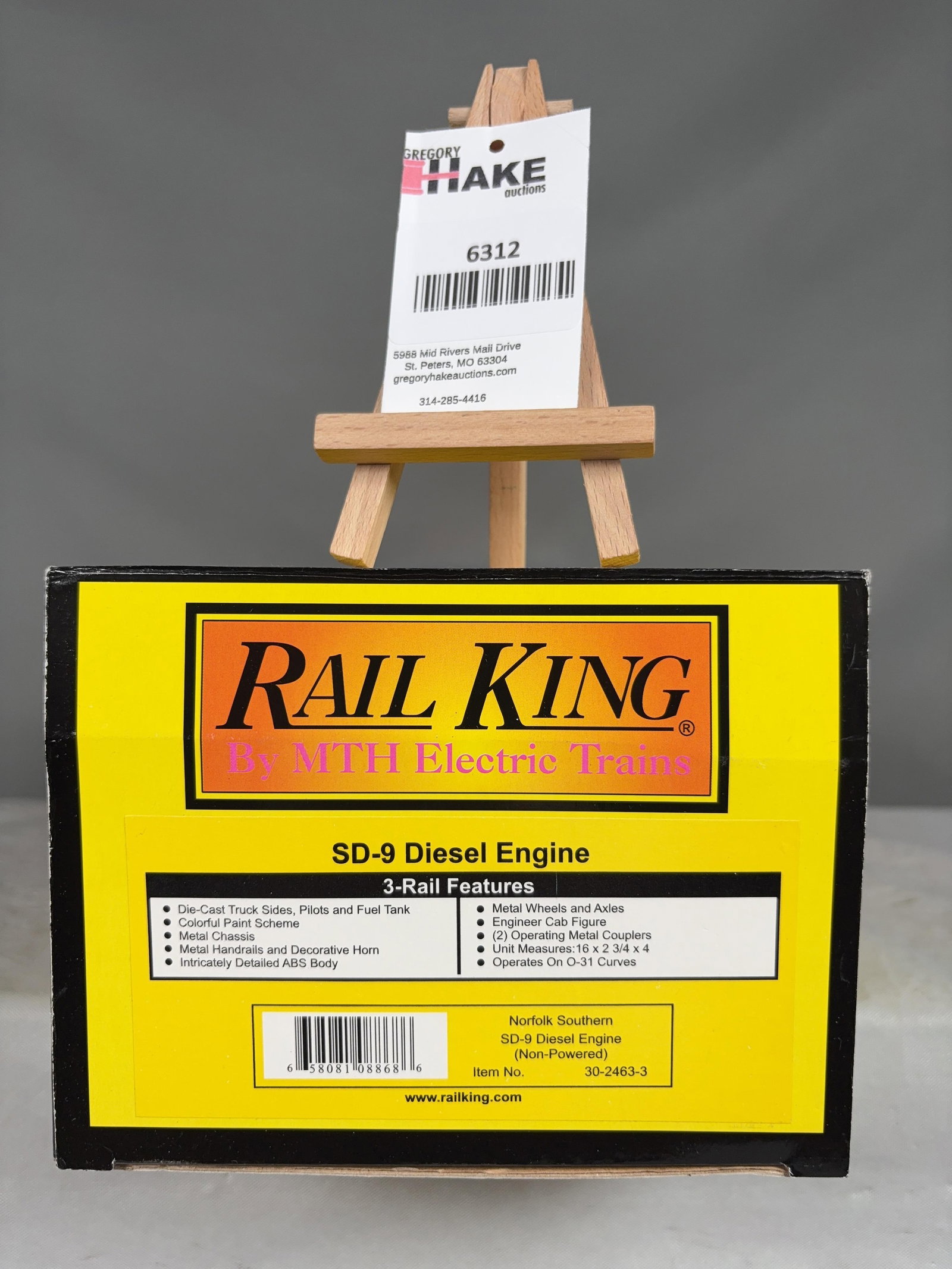 MTH Norfolk Southern SD-9 Diesel Engine (Non-Powered) 30-2463-3 w/OB (1 of 4)