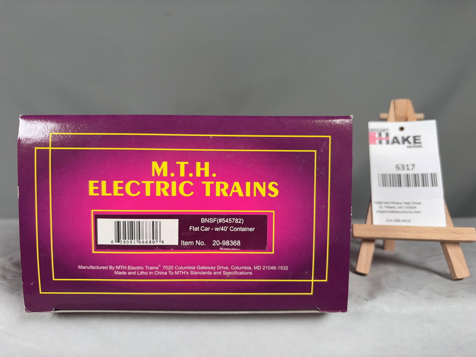 MTH BNSF (#545782) Flat Car w/40' Container 20-98368 w/OB (1 of 2)