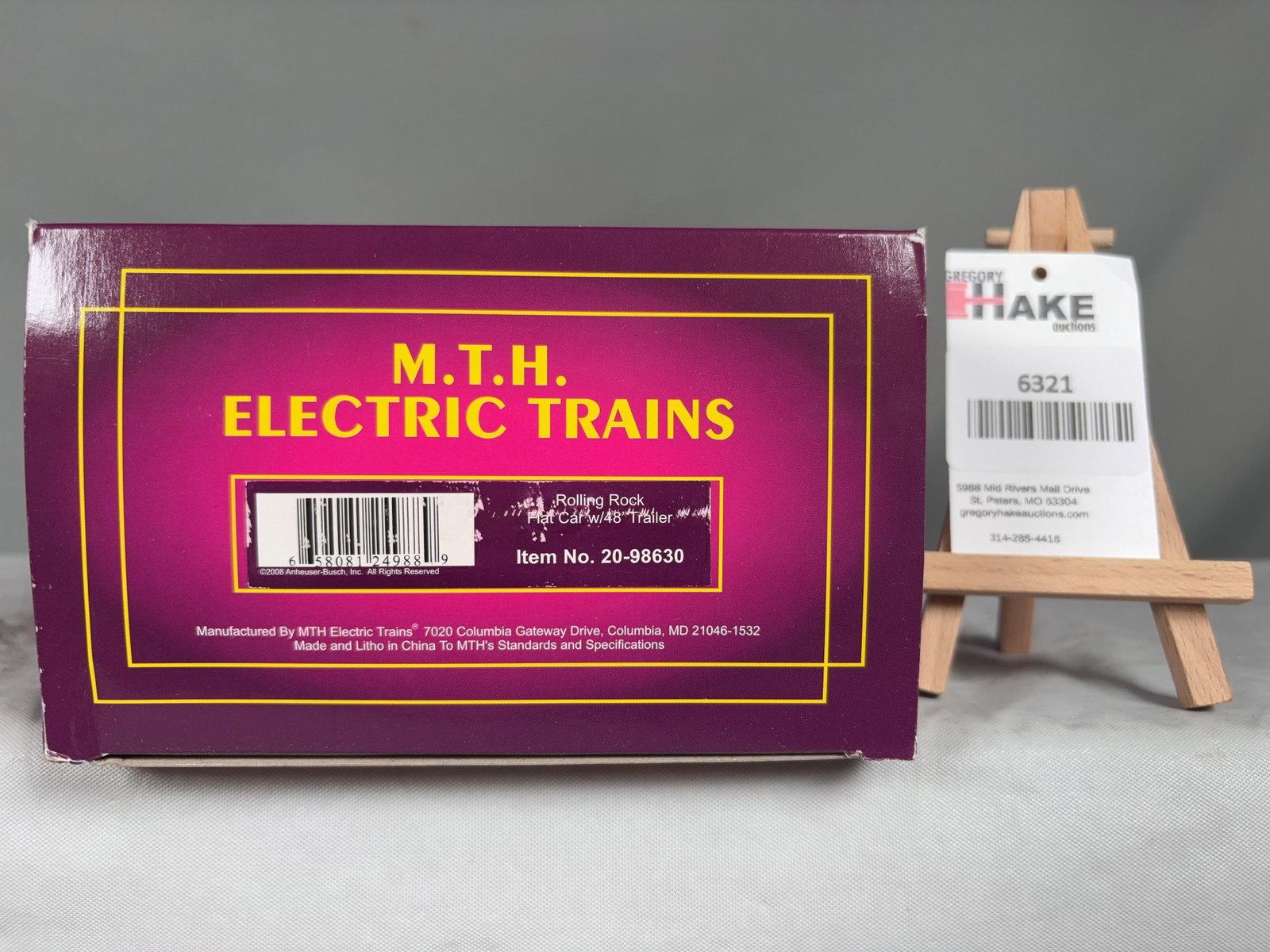 MTH Rolling Rock Flat Car w/ 48' Trailer 20-98630 w/OB (1 of 2)