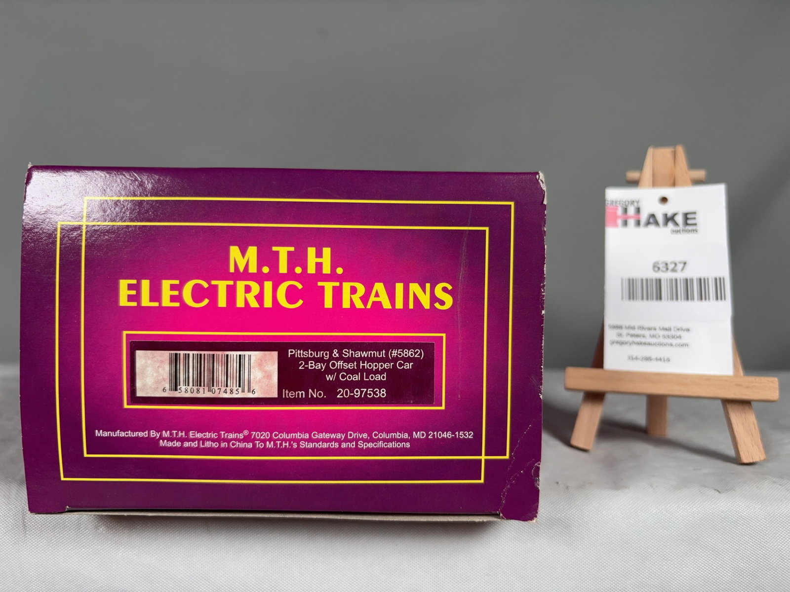 MTH Pittsburgh & Shawmut (#5862) 2-Bay Offset Hopper Car w/ Coal Load 20-97538 w/OB (1 of 2)
