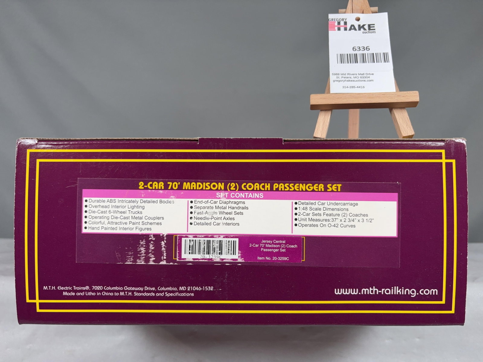 MTH Jersey Central 2 Car Madison (2) Coach Passenger Set 20-3259C w/OB (1 of 3)
