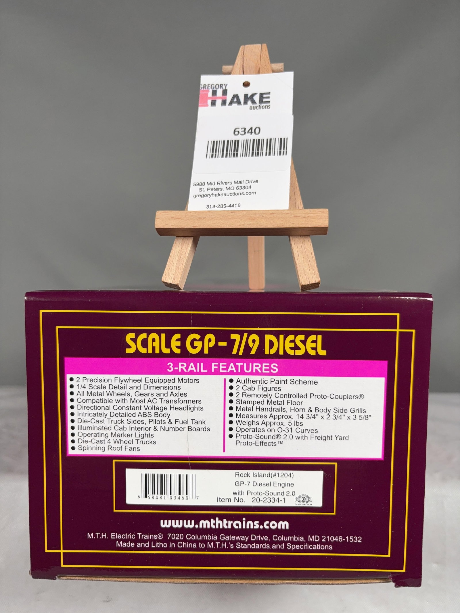 MTH Rock Island (#1204) GP-7 Diesel Engine w/ Proto-Sound 2.0 20-2334-1 w/OB (1 of 4)