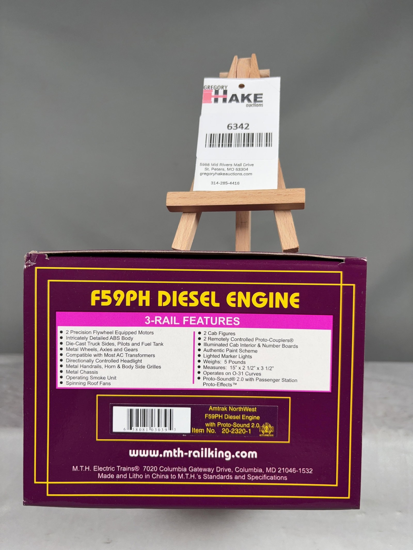 MTH Amtrak NorthWest F59PH Diesel Engine w/ Proto-Sound 2.0 20-2320-1 w/OB (1 of 4)