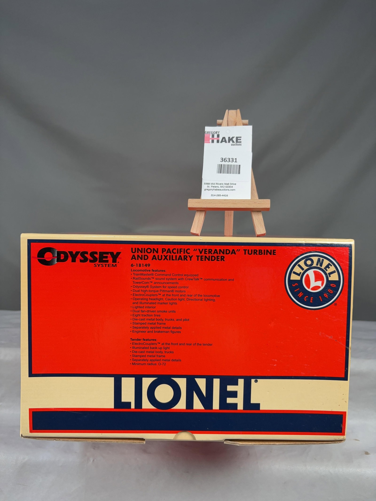 Lionel Union Pacific "Veranda" Turbine and Auxiliary Tender 18149 (1 of 3)