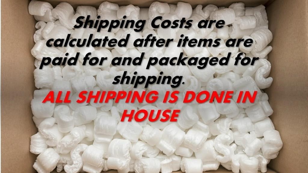 Shipping is In-House and Calculated AFTER Lots are Paid: Shipping is In-House and Calculated AFTER Lots are Paid Size 1x1x1