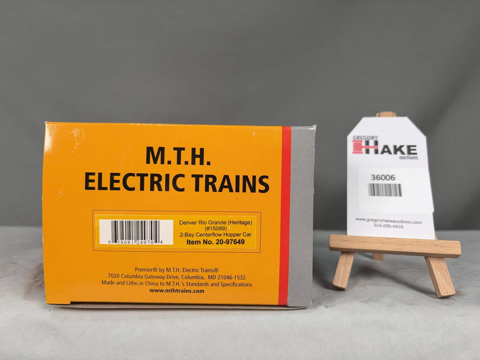 MTH Rio Grande Heritage 2 Bay Centerflow Hopper Car 20-97649 w/ OB: MTH Rio Grande Heritage 2 Bay Centerflow Hopper Car 20-97649 w/ OB, C10 � Size 13x4x6