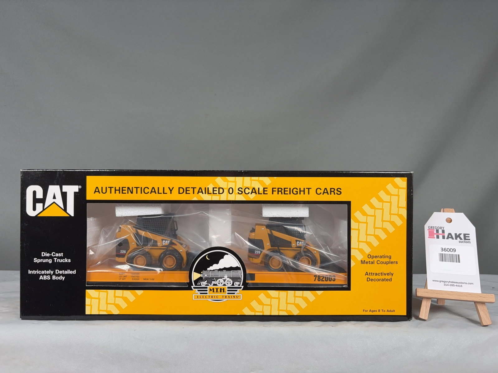 MTH Caterpillar Flat Car w/ Skid Steer Loaders 20-98178, w/ OB - 2