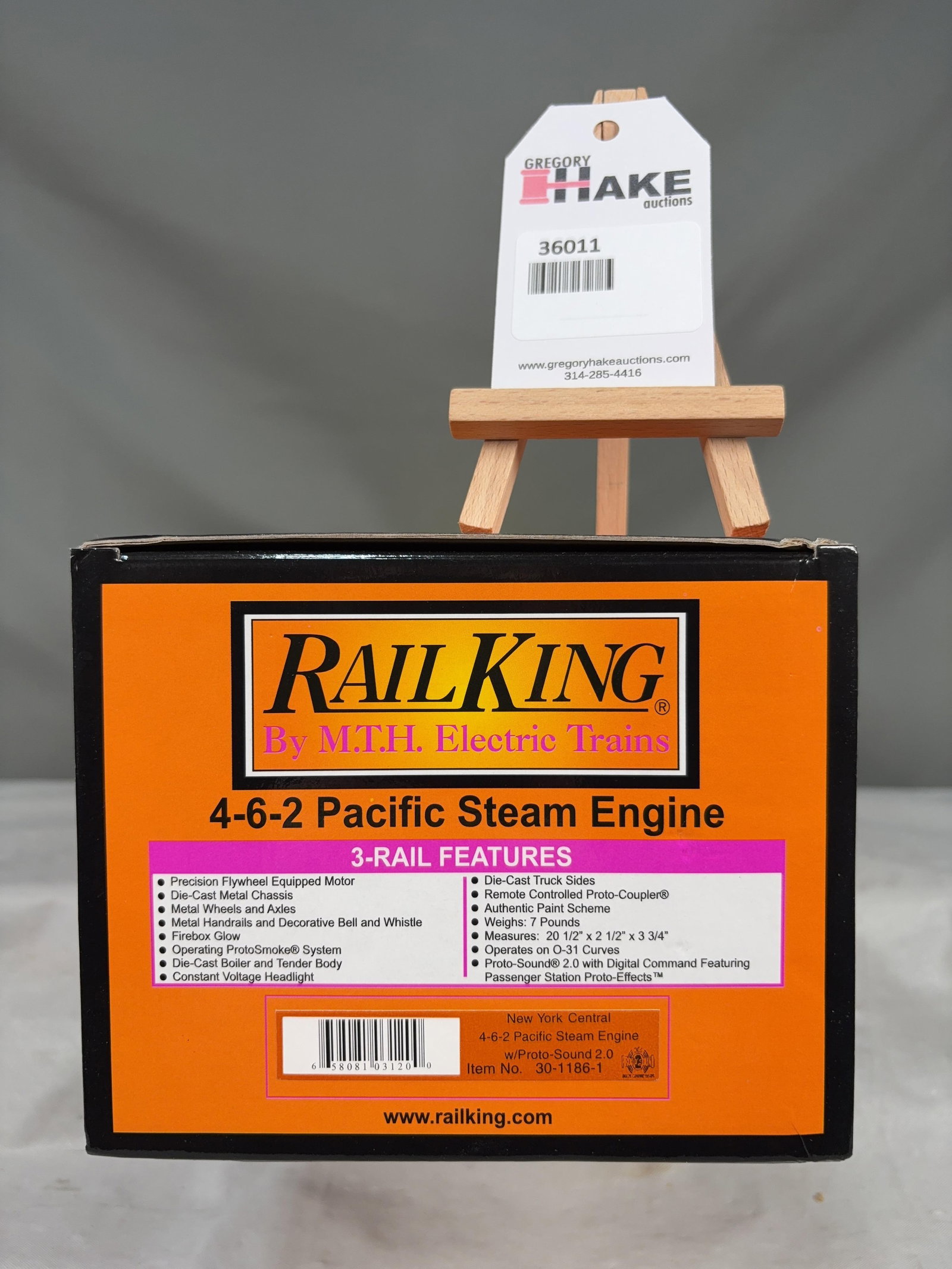 MTH New York Central 4-6-2 Pacific Steam Engine w/ Proto-Sound 2.0 30-1186-1 w/ OB (1 of 4)