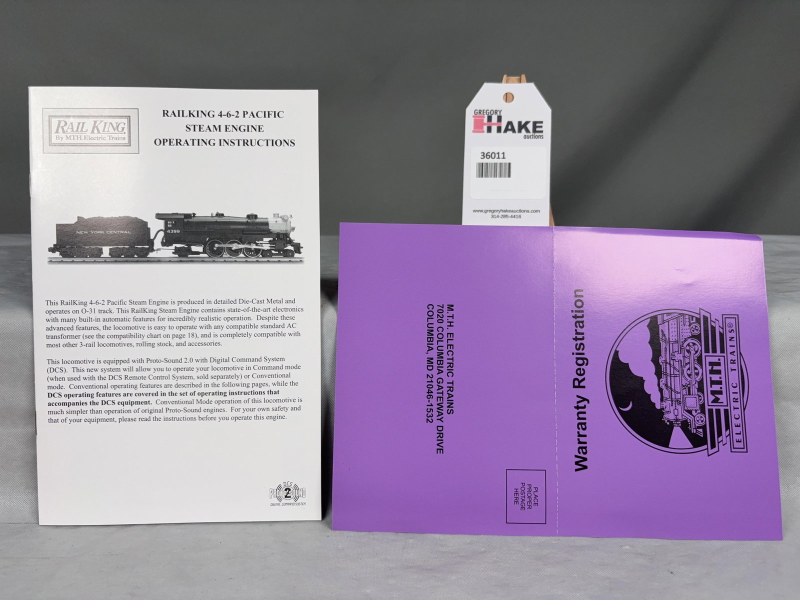 MTH New York Central 4-6-2 Pacific Steam Engine w/ Proto-Sound 2.0 30-1186-1 w/ OB - 4