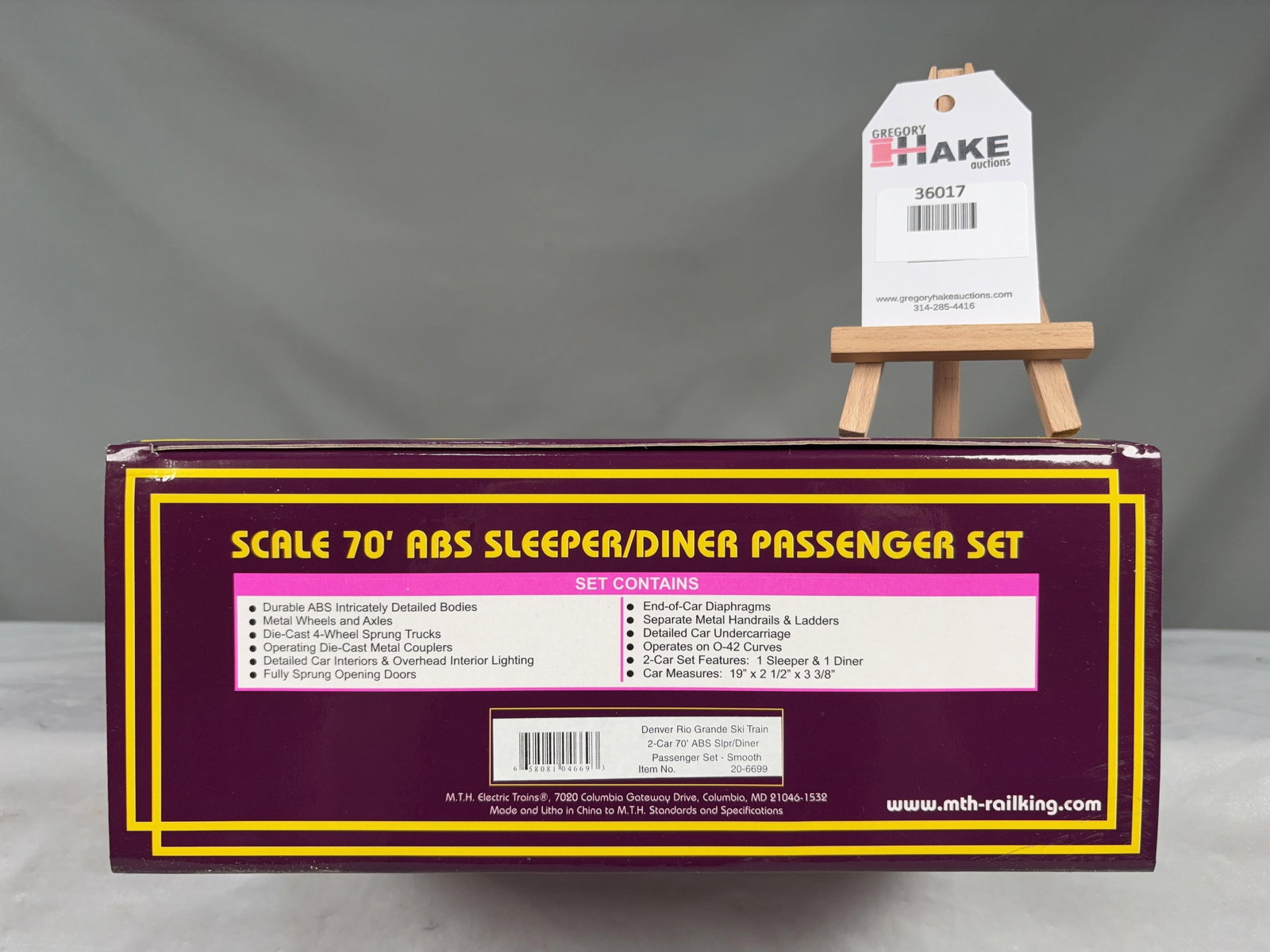 MTH Denver Rio Grande Ski Train 2 Car 70' ABS Sleeper/Diner Passenger Set 20-6699 w/ OB (1 of 3)