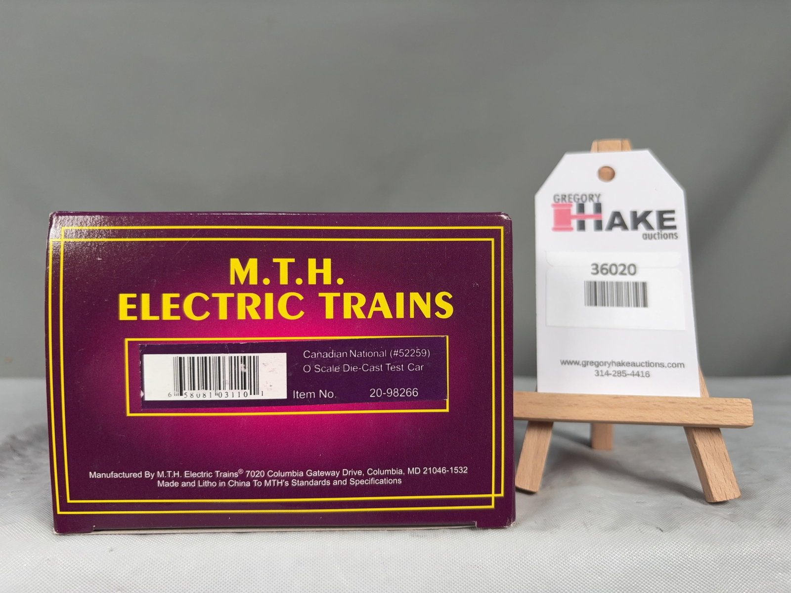 MTH Canadian National O Scale Die Cast Test Car 20-98266 w/ OB: MTH Canadian National O Scale Die Cast Test Car 20-98266 w/ OB, C10 � Size 7x4x5