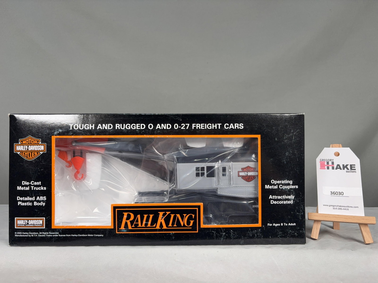 MTH Harley Davidson Crane Car 30-79110 w/ OB - 2