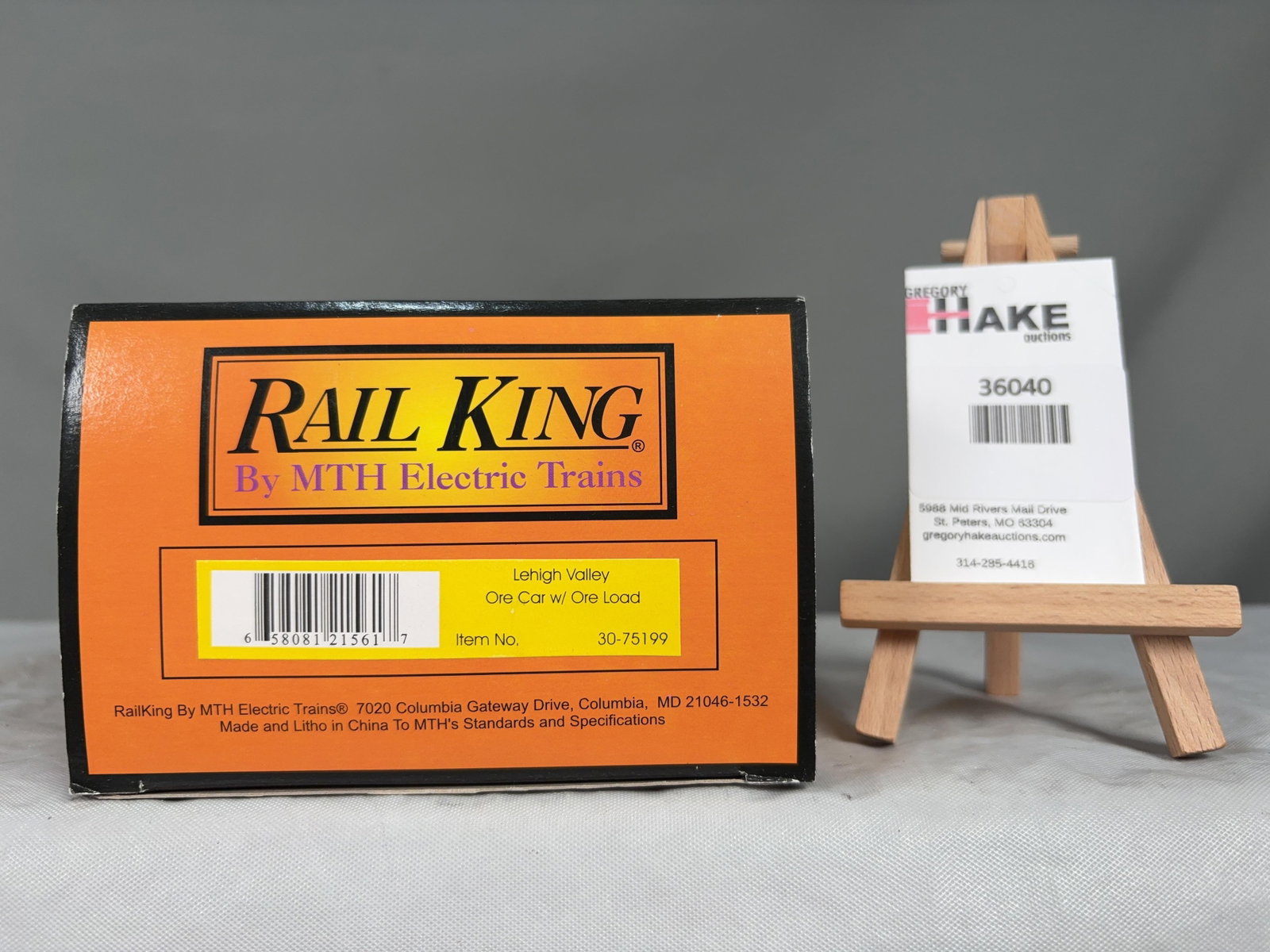 MTH Lehigh Valley Ore Car w/ Ore Load 30-75199 w/ OB: MTH Lehigh Valley Ore Car w/ Ore Load 30-75199 w/ OB, C10 Size 9x4x5