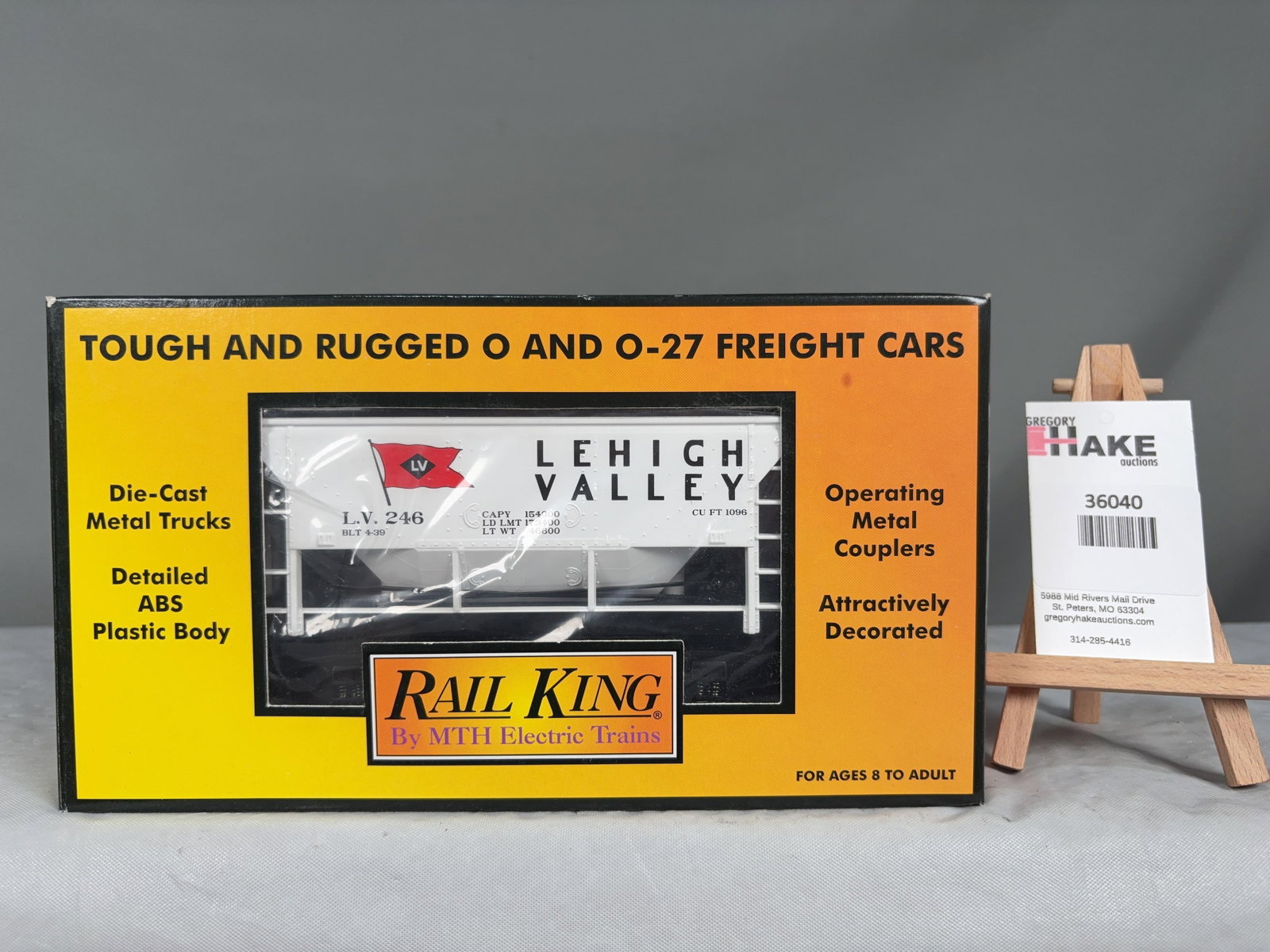 MTH Lehigh Valley Ore Car w/ Ore Load 30-75199 w/ OB - 2