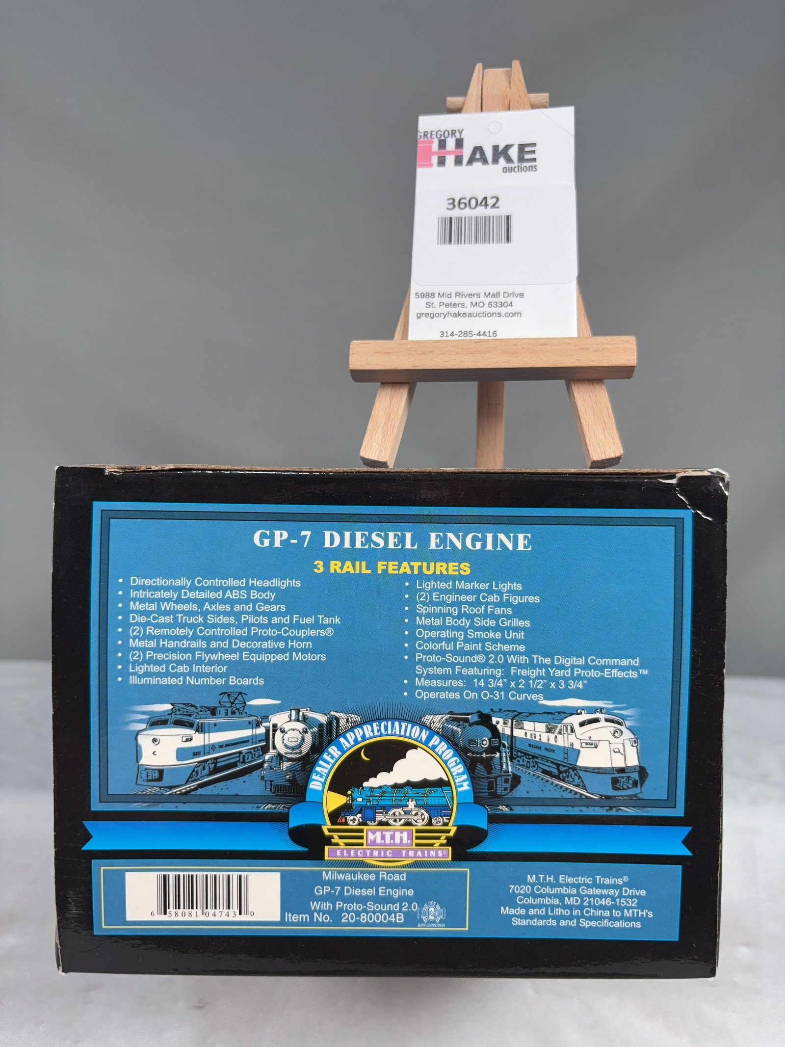MTH Milwaukee Road GP-7 Diesel Engine w/ Proto-Sound 2.0 20-80004B w/ OB: MTH Milwaukee Road GP-7 Diesel Engine w/ Proto-Sound 2.0 20-80004B w/ OB, C10 � Size 21x5x7