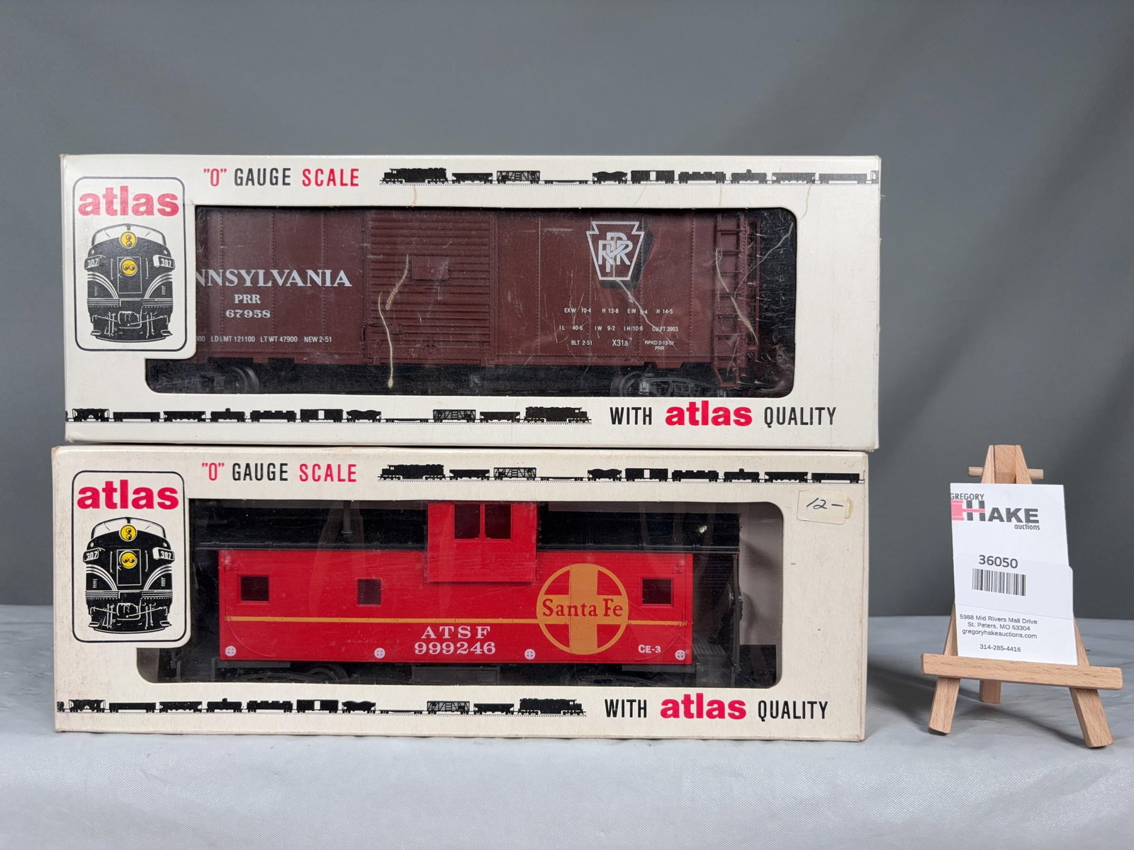 2 Atlas O Scale Cars w/OB's - 2
