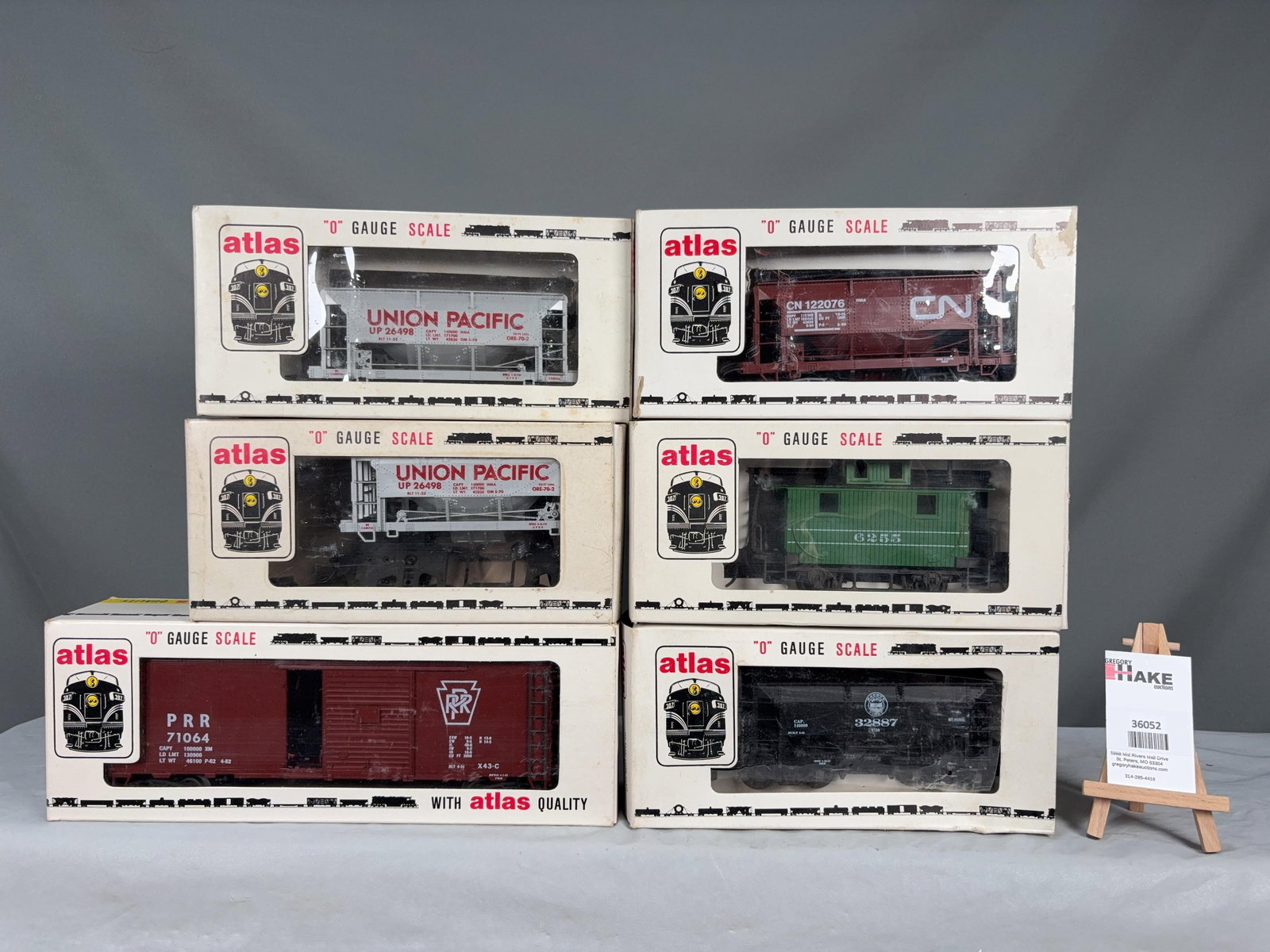 6 Atlas O Scale Cars w/OB's - 2