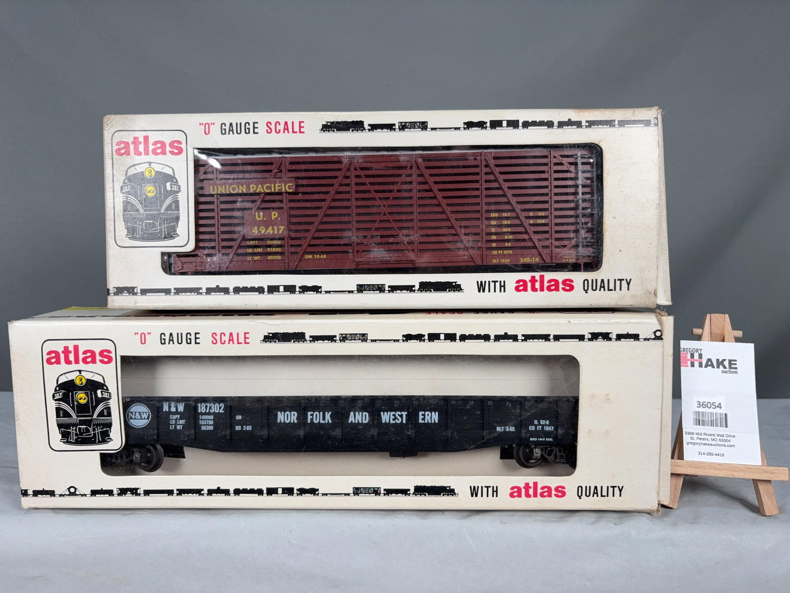 2 Atlas O Scale Cars w/OB's - 2