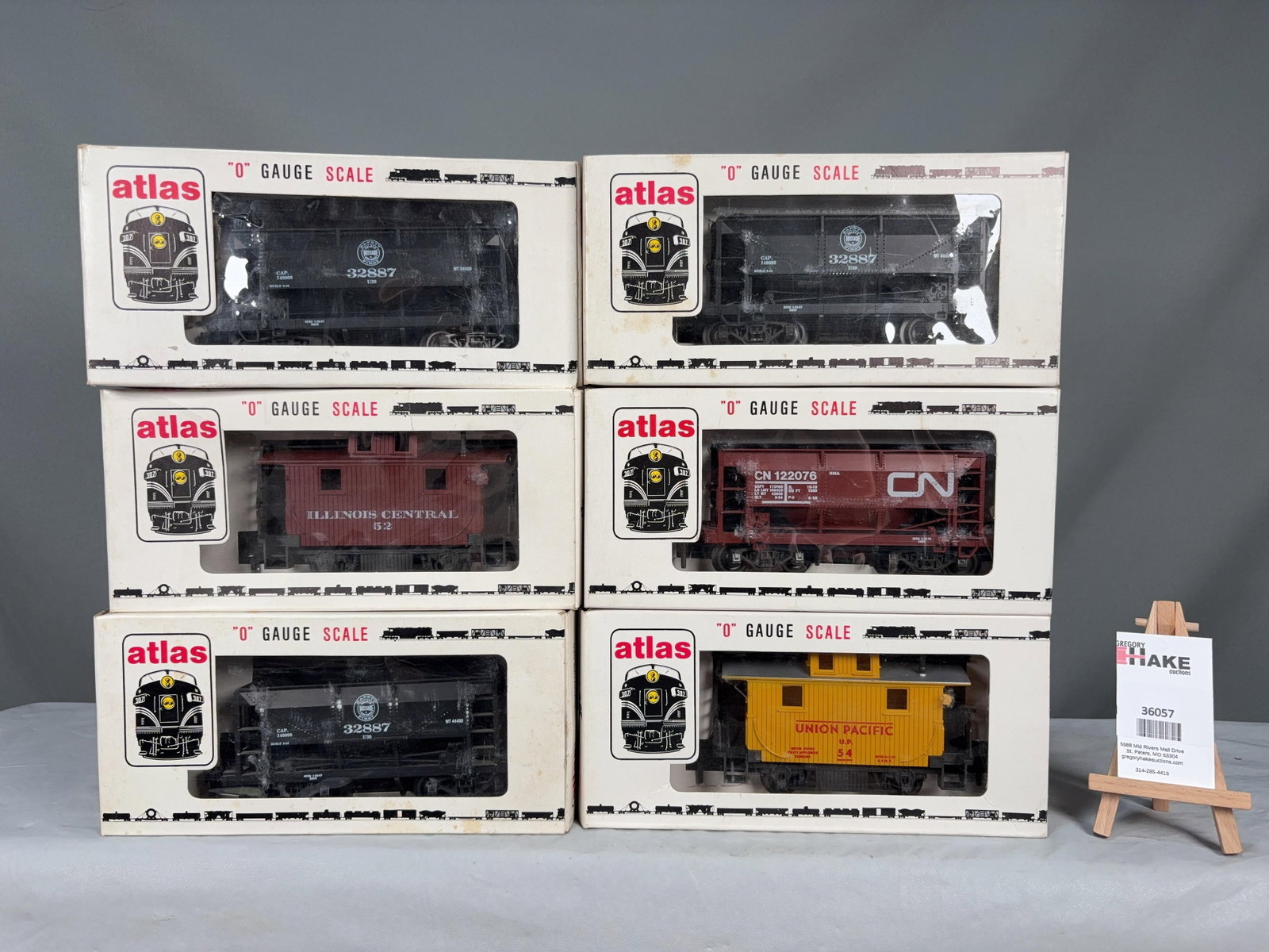 6 Atlas O Scale Cars w/OB's - 2