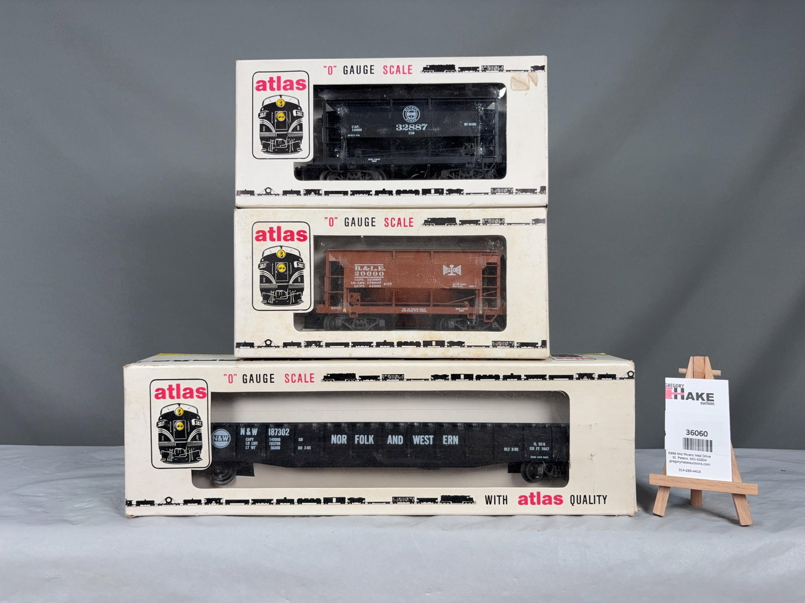 3 Atlas O Scale Cars w/OB's - 2