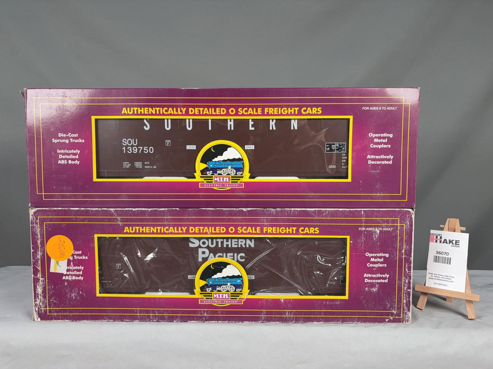 MTH Southern Wood Chip Hopper w/ Load 20-97501 and 20-97504 w/ OB - 2
